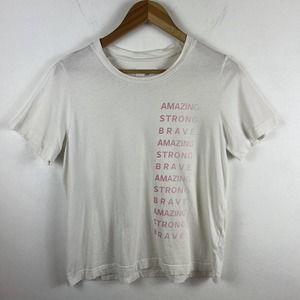 Sol Angeles Shirt Womens Medium White Pink Amazing Tee